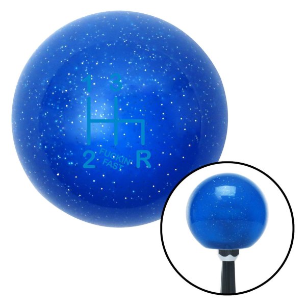 American Shifter® - Old Skool Series Translucent Blue with Metal Flakes Custom Shift Knob (M16 x 1.5 Insert)