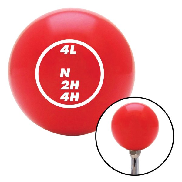 American Shifter® - Billiard Cue Ball Series Red Custom Transfer Case Shift Knob (M16 x 1.5 Insert)