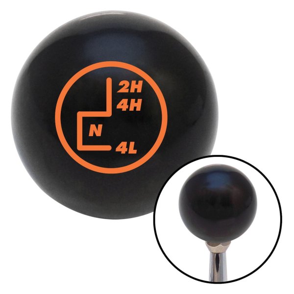 American Shifter® - Billiard Cue Ball Series Black Custom Transfer Case Shift Knob (M16 x 1.5 Insert)