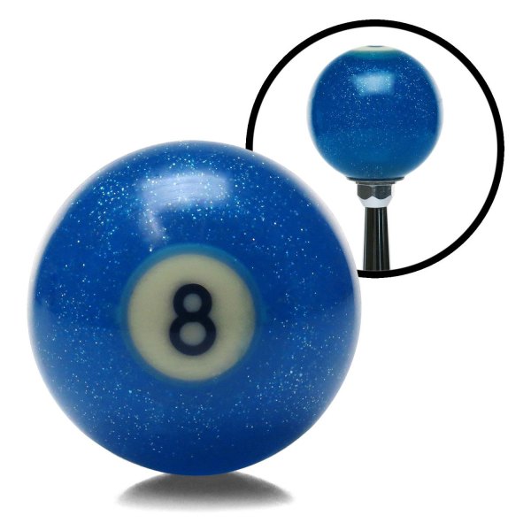 American Shifter® - Old Skool Series "Cards and Games" Translucent Blue with Metal Flakes Custom Shift Knob (M10 x 1.25 Insert)