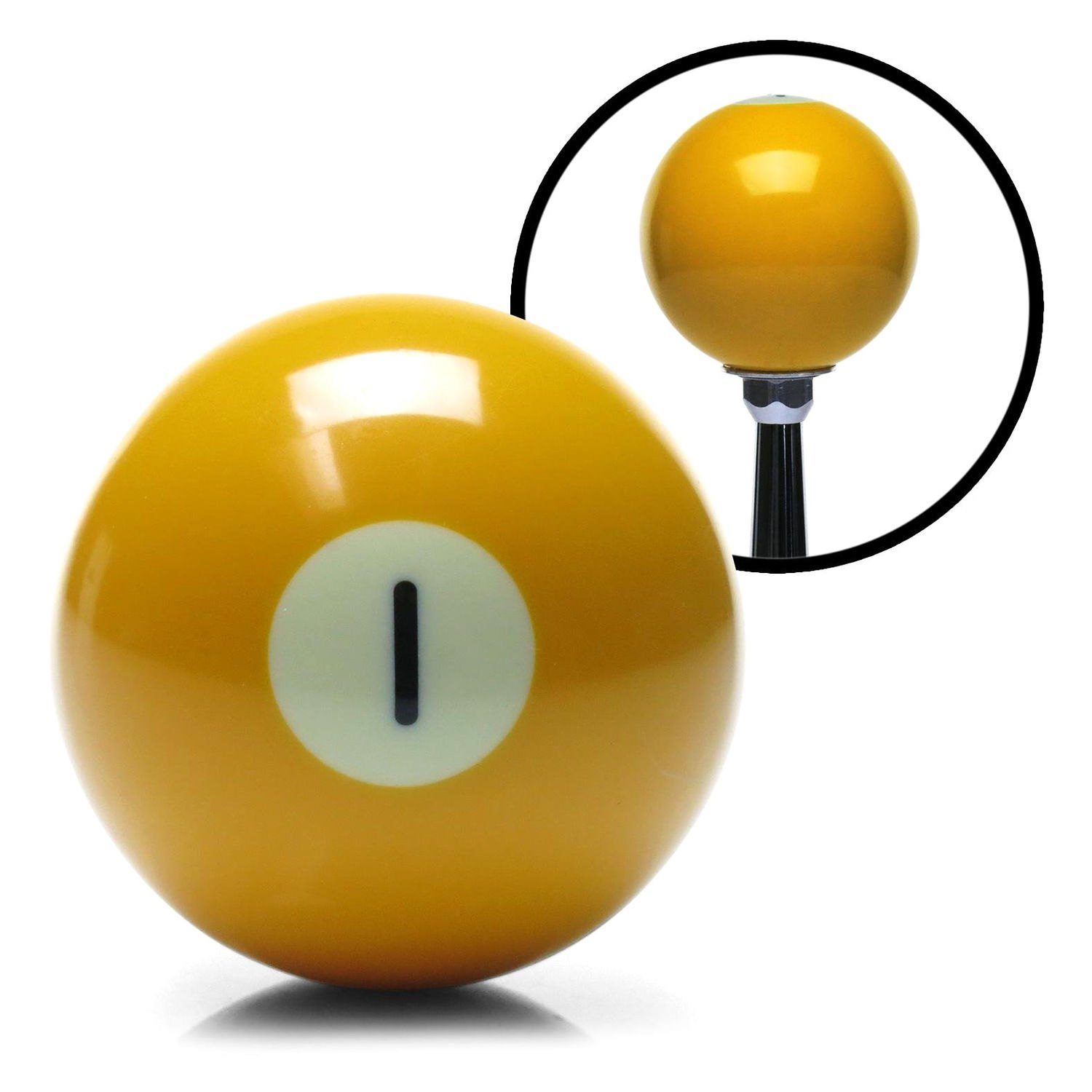 American Shifter® ASCSNX123565 - 1 Ball Billiard Pool Custom Shift Knob  (M12 x 1.75 Insert)