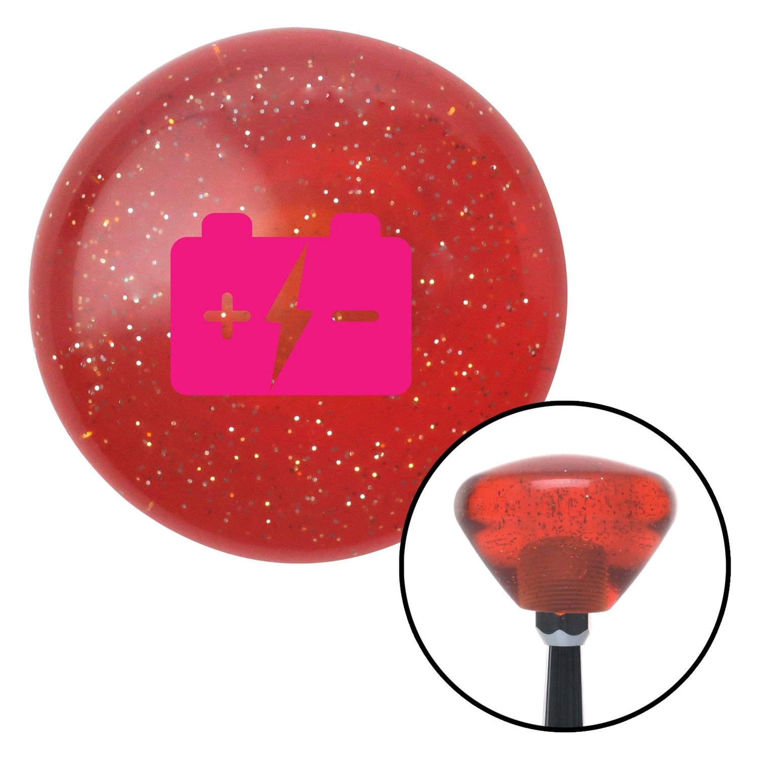 Butterfly Flying Orange Retro Metal Flake with M16 x 1.5 Insert American Shifter 288013 Shift Knob