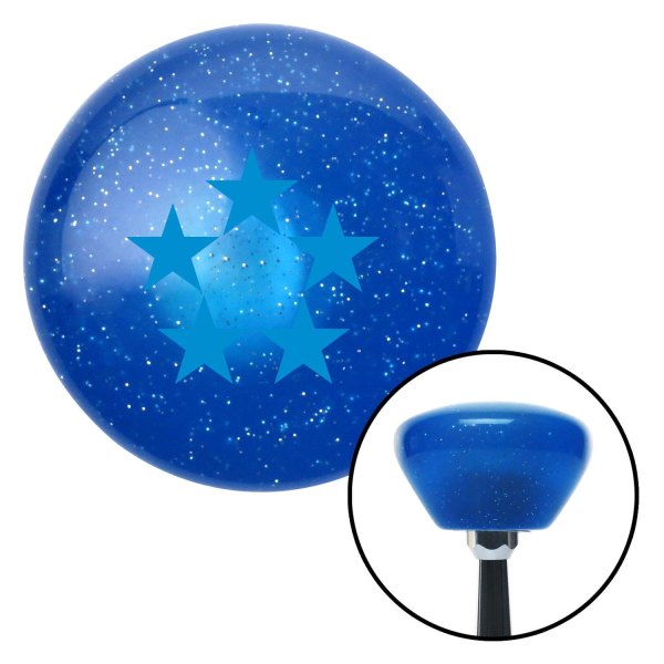 American Shifter® - Retro Series Translucent Blue with Metal Flakes Custom Shift Knob (M16 x 1.5 Insert)