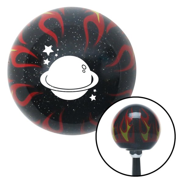 American Shifter® - Old Skool Series Translucent Black with Flames and Metal Flakes Custom Shift Knob (M16 x 1.5 Insert)