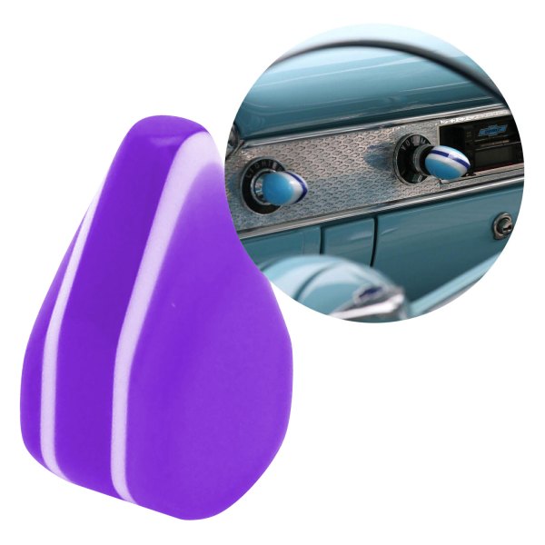 American Shifter® - Tear Shape Small Purple Dash Knob