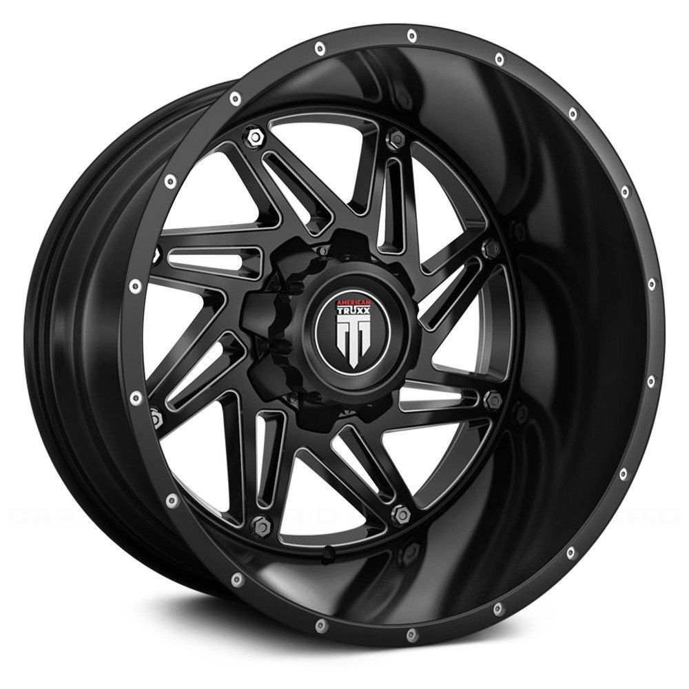 AMERICAN TRUXX® AT165 WARRIOR Wheels - Black with Milled
