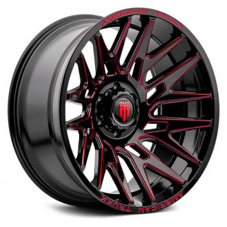 AMERICAN TRUXX® - AT1919 EVOLUTION Gloss Black with Red Milled Accents