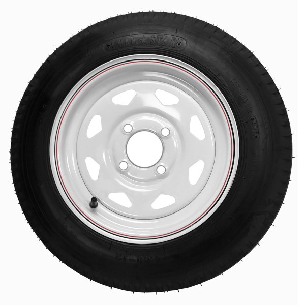 Americana® - 12 x 4 Spoke White Wheels and Tires Package