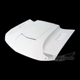 Amerihood® - SMS Style Functional Heat Extractor Ram Air Fiberglass Hood (Unpainted)
