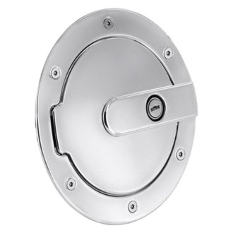 Race Style Locking Flat Black Ring and Black Door Billet Gas Cap AMI 6052KL