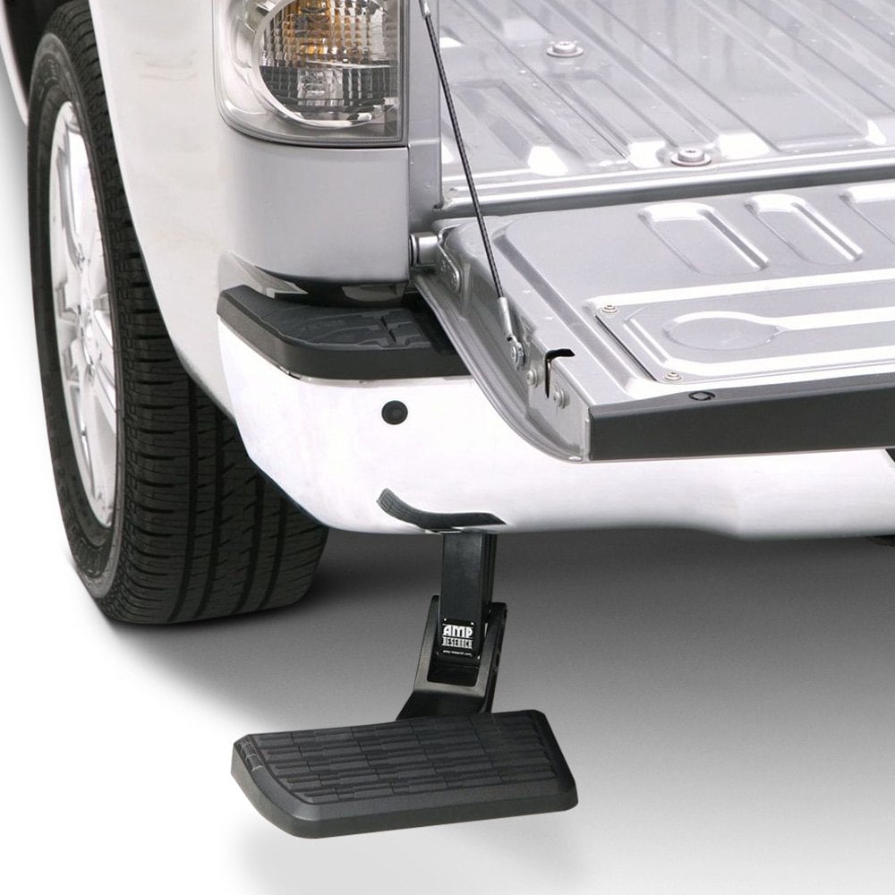 AMP Research® 75309-01A - BedStep™ Retractable Flip Down Bumper Step