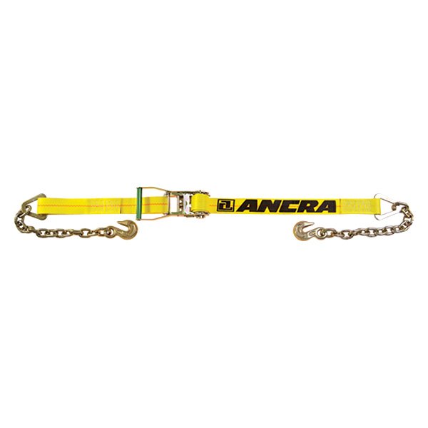 Ancra® - 2" x 27' Ratchet Strap with Long Wide Handle and Chain Ends