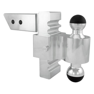 Andersen® - Class 4 Rapid 6" Drop / 6" Rise Polished Aluminum with Greaseless Aluminium Combo Ball Dual Ball Mount for 2-1/2" Receivers