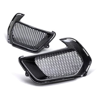 Anderson Composites® - Gloss Carbon Fiber Front Bumper Air Duct Bezels