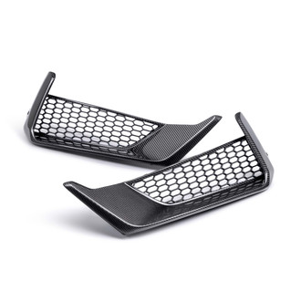 Anderson Composites® - Gloss Carbon Fiber Front Bumper Inserts