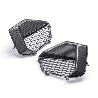 Anderson Composites® - Gloss Carbon Fiber Front Bumper Inserts