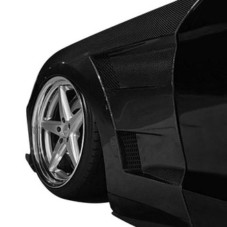 Anderson Composites® - Type-AT Style 0.4" Wider Gloss Carbon Fiber Front Fenders