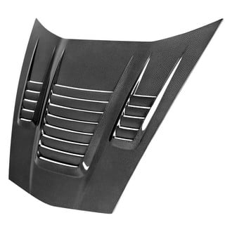 Anderson Composites® - Le Mans Style Gloss Carbon Fiber Vented Hood