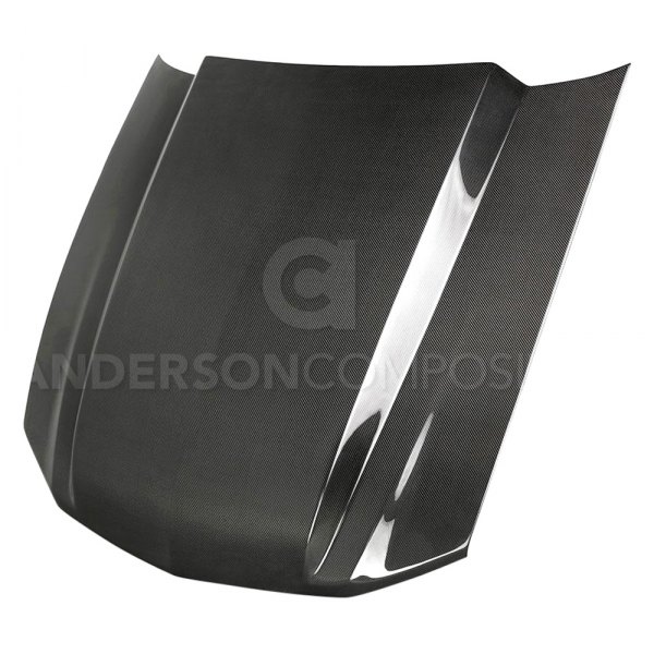 Anderson Composites® - TYPE-CJ Style Gloss Carbon Fiber Hood