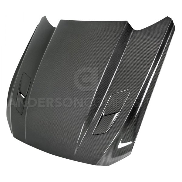 Anderson Composites® - TYPE-CJ Style Gloss Carbon Fiber Double Sided Hood