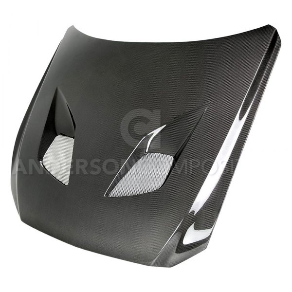 Anderson Composites® - TT-Style Double Sided Gloss Carbon Fiber Hood