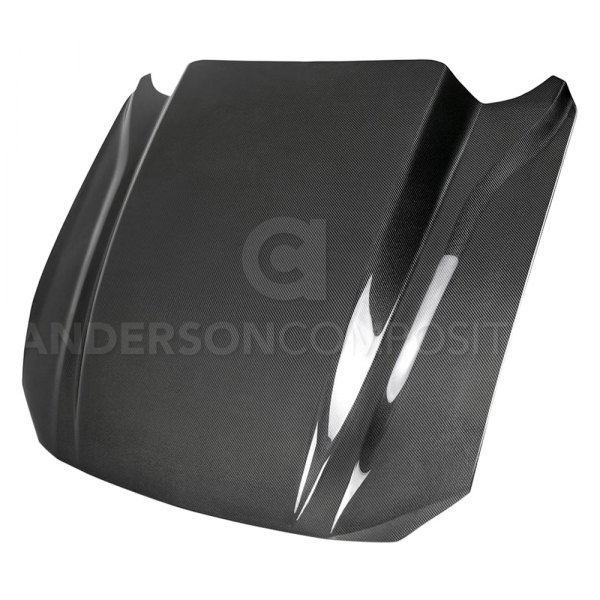 Anderson Composites® - TYPE-CJ Style Gloss Carbon Fiber Double Sided Hood