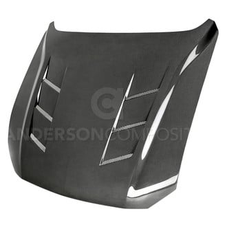 Anderson Composites® - SA-Style Double Sided Gloss Carbon Fiber Hood