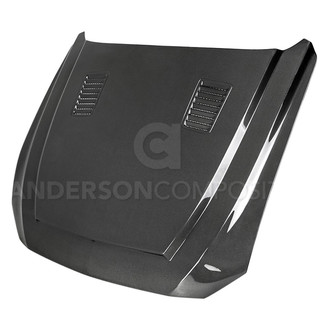 Anderson Composites® - SN-Style Double Sided Gloss Carbon Fiber Hood