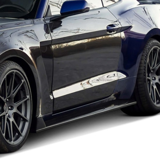 Anderson Composites® - GT350 Style Gloss Carbon Fiber Side Rocker Panel Splitters