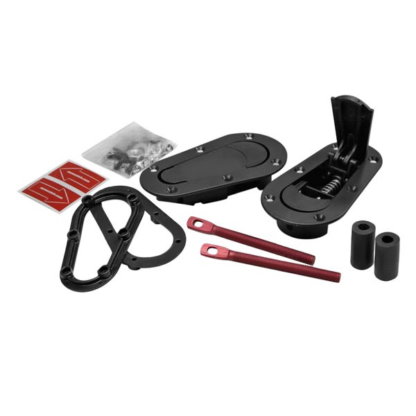 Anderson Composites® - Aerocatch Flush Black Flush Hood Latch and Pin Kit without Lock