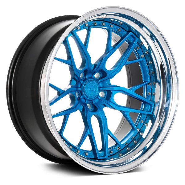 ANRKY® - RS2 3PC Satin Brushed Electric Blue with Mirror Polished J Lip