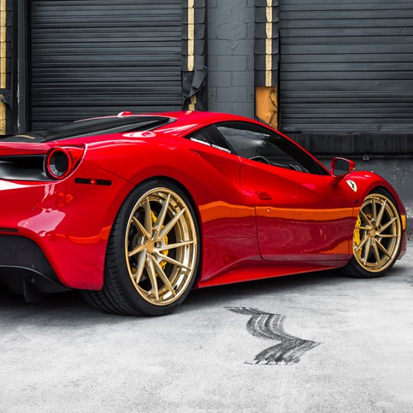 ANRKY® AN33 Satin Tumble Brushed Gold Center Ferrari F488 GTB