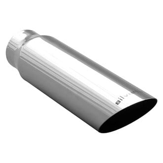 Ansa® - Silverline™ 304 SS Round 45 Degree Angle Cut Weld-On Exhaust Tip (2.25" Inlet, 3" Outlet, 18" Length)