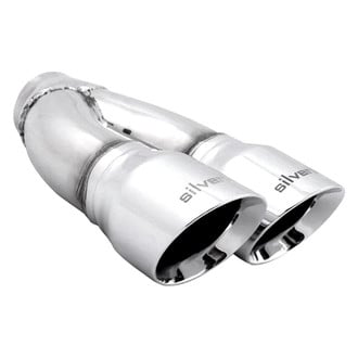 Ansa® - Silverline™ 304 SS Round Weld-On Dual Exhaust Tip (2.5" Inlet, 3" Outlet, 9.75" Length)
