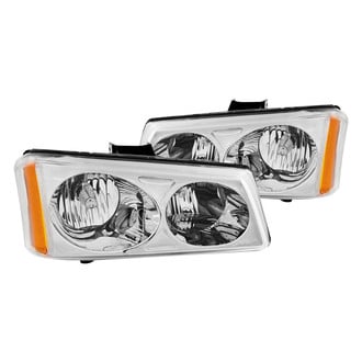Anzo® - Driver and Passenger Side Chrome Euro Headlights