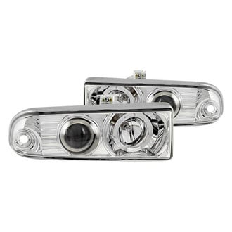 Anzo® - Driver and Passenger Side Chrome LED Halo Projector Headlights