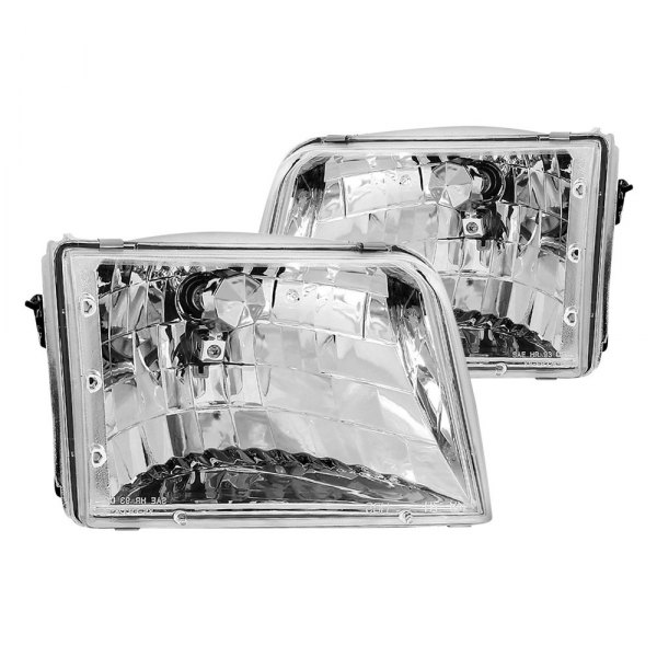 Anzo® - Chrome Euro Headlights, Ford Ranger