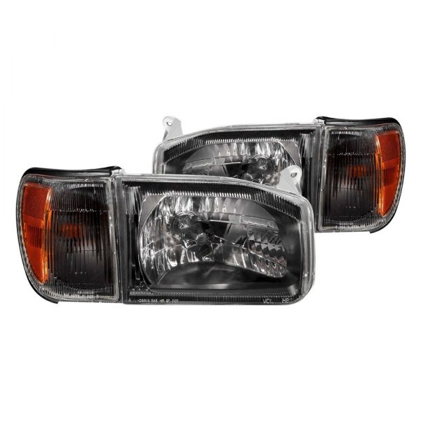 Anzo® - Black Euro Headlights with Corner Lights, Nissan Pathfinder