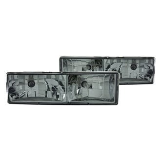 Anzo® - Driver and Passenger Side Chrome/Smoke Euro Headlights