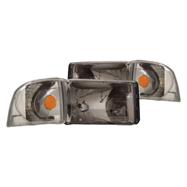 Anzo® - Chrome Euro Headlights with Corner Lights, Dodge Ram