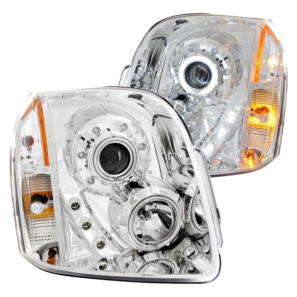 Anzo® - Chrome CCFL Halo Projector Headlights with Parking LEDs