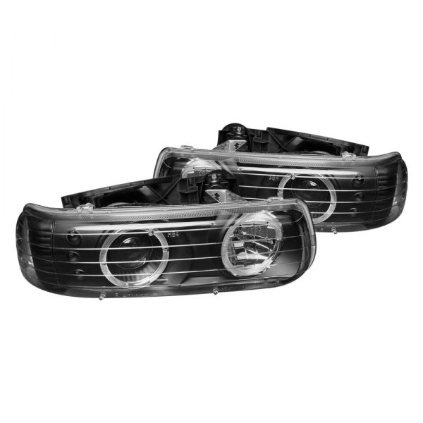 Anzo® - Black LED Halo Projector Headlights