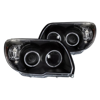 Anzo® - Driver and Passenger Side Black CCFL Halo Projector Headlights