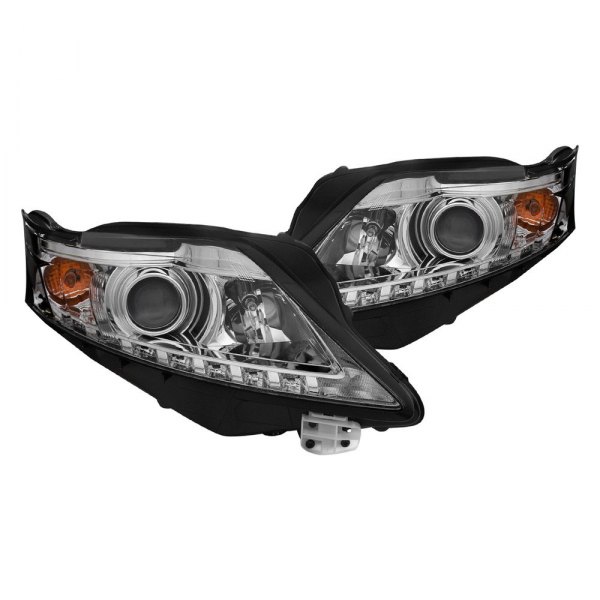Anzo® - Chrome Projector Headlights with Parking LEDs, Lexus RX