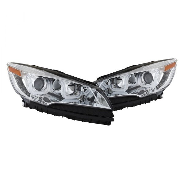 Anzo® - Chrome U-Bar™ Projector Headlights with LED DRL, Ford Escape