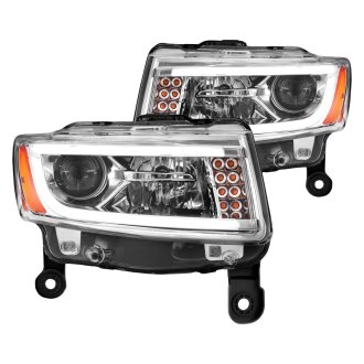 Anzo® - Chrome DRL Bar Projector Headlights with LED Turn Signal