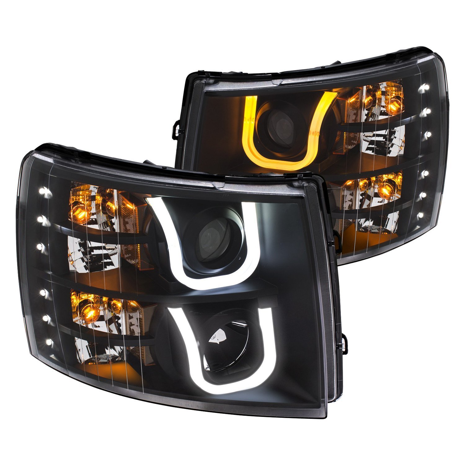 Anzo® Chevy Silverado 1500 with Factory Halogen Headlights 2011 Black