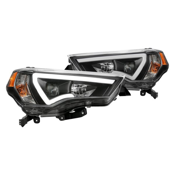 Anzo® - Black LED DRL Bar Projector Headlights, Toyota 4Runner