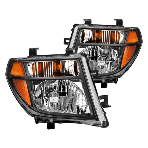 Anzo® - Black Euro Headlights, Nissan Pathfinder