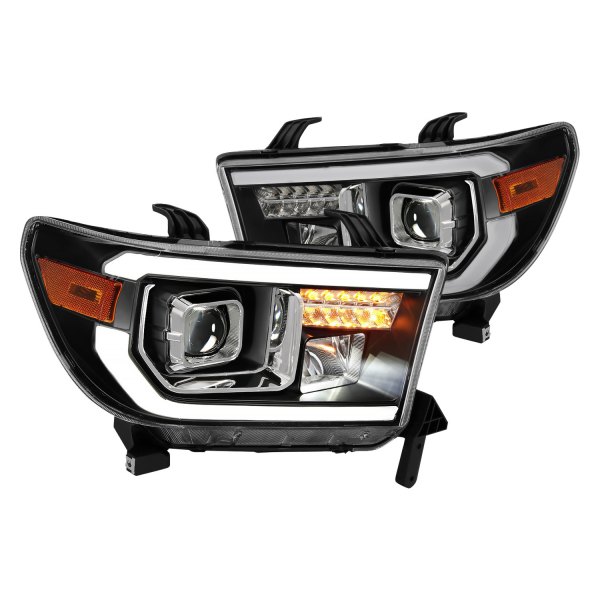 Anzo® - Plank Style Black U-Bar™ Projector LED Headlights